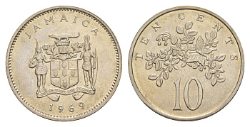 Ямайка 10 центов 1969 KM 47 медно-никель 4641-753