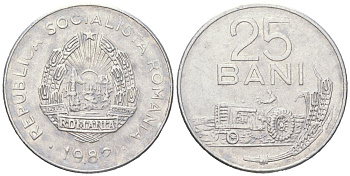 Румыния 25 бань (бани) 1982 KM 94a алюминий 4617-964