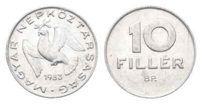 Венгрия 10 филлеров 1983 BP KM 572 алюминий 4665-862