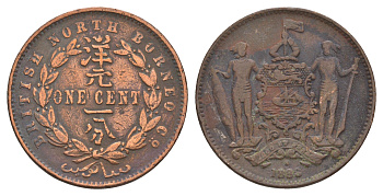 Северное Борнео 1 цент 1888 KM 2 бронза 4653-924