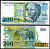 Бразилия 200 крузейро 1990 серия А 0943 Pick 229 бумага UNC (пресс) 8588-23-4-1