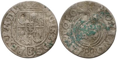 Польша 3 полкера (3 полторака - 1 крейцер) ND (1620-1627) Сигизмунд III Ваза (1587-1632) KM 41 серебро 4158-813