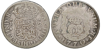 Боливия 2 реала 1770 KM 485 серебро 4044-1325