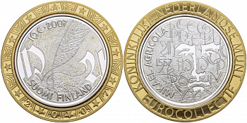 Финляндия 10 евро 2007 450 лет со дня смерти Микаэля Агриколы KM 136 серебро PROOF 1068-8-12