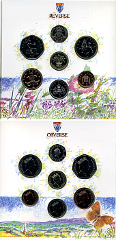 Великобритания набор из 7 монет 1989 в картонном буклете Spink US08   BUNC  7-4-1-20