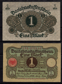 Германия 1 марка 1920 Pick 58 бумага 7198-40-1-2