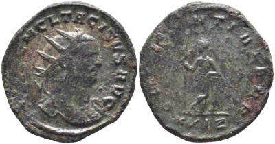 Римская Империя аврелианиан 276 Тацит CLEMENTIA TEMP Рим Good Very fine RIC 84 бронза 1073-16-42