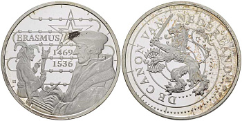 НИДЕРЛАНДЫ МЕДАЛЬ СЕРИИ ИСТОРИЯ НИДЕРЛАНДОВ, ЭРАЗМ РОТЕРДАМСКИЙ (1469-1536), ДИАМЕТР 30 ММ., ВЕС 9,43 ГР. медно-никель 1076-6-44
