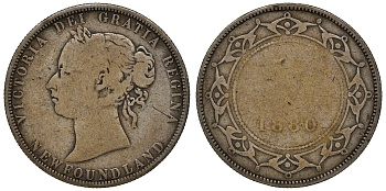 Ньюфаундленд 50 центов 1880 Виктория (1837-1901) KM 6 серебро    4044-1335