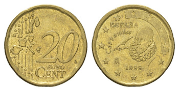 Испания 20 евроцентов 1999 KM 1044 нордик 4629-327