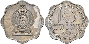 Шри-Ланка 10 центов 1978 KM 140a алюминий 4135-1144