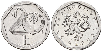 Словакия 20 геллеров 2001 b' KM 2.3 алюминий 4152-912