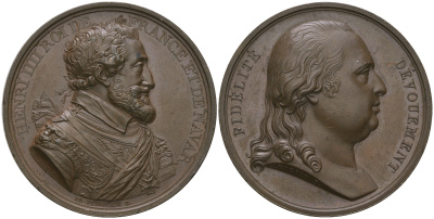 Набор бронзовых французских медалей и медальонов 1810 года. Оригинальный комплект. 0-0-02