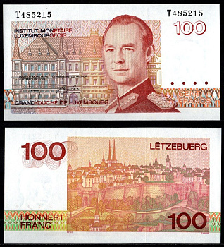 Люксембург 100 франков 1993 Pick 58 b бумага UNC (пресс) 8603-23-1-2