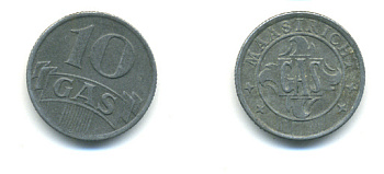 Нидерланды, Харлинген жетон на газ в 10 центов ND (1942) 83-734