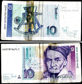 ФРГ 10 марок 1989 Pick 38 a бумага 7147-42-2-2