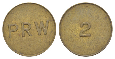 Германия жетон PRW диаметр 25 мм, вес 6 гр латунь 4656-522