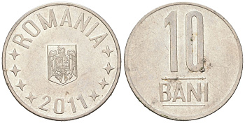 Румыния 10 бань 2011 KM 191 сталь плакировнная никелем 192-1136