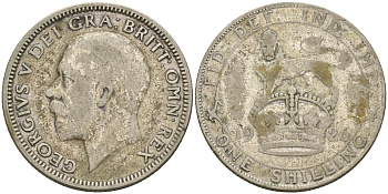 Великобритания 1 шиллинг 1926 Георг V (1910-1936) KM 829, Spink 4033 серебро 4595-857