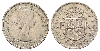 Великобритания 1/2 кроны 1964 Елизавета II (1952-2022) KM 907, Spink 4145 медно-никель 4692-736