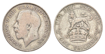 Великобритания 1 шиллинг 1921 Георг V (1910-1936) KM 816a, Spink 4023А серебро 4116-1116
