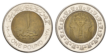 Египет 1 фунт 2007 сфинкс KM 940a биметалл 4673-824