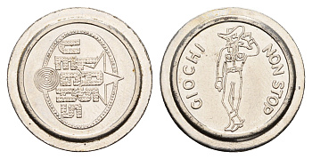 США, Лас-Вегас жетон для равлечений диаметр 24 мм, вес 5,5 гр нержавеющая сталь 4670-834