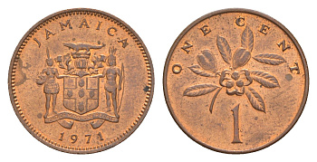 Ямайка 1 цент 1971 KM 45 бронза aUNC 4649-1041