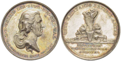ШВЕЦИЯ МЕДАЛЬ 1840 ПАМЯТИ БЕНГА РЕЙНХОЛДА GEIJER (1758-1815) ШВЕДСКОГО ХИМИКА И МИНЕРОЛОГА, ДИАМЕТР 31 ММ., ВЕС 12,63 ГР. серебро UNC 272-1642