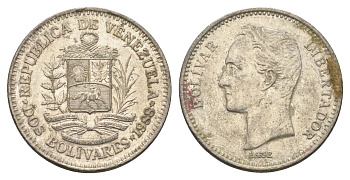 Венесуэла 2 боливара 1988 Симон Боливар Y 43 никель 4662-934