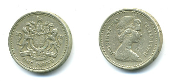 Великобритания 1 фунт 1983 Елизавета II (1952-2022) KM 933, Spink 4221 никель латунь 71-1634