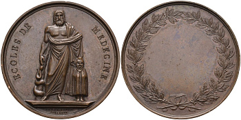 Франция медаль ND Ecoles de Medecine (медицинские школы), диаметр 40,5 мм. бронза 1095-8-22