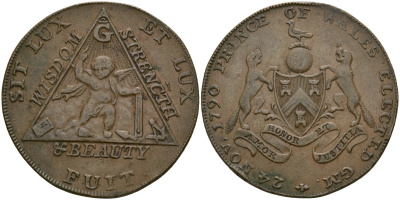 Великобритания, Мидлсекс 1/2 пенни 1794 токены Кондера Dalton & Hamer 370 медь 000-000