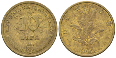 Хорватия 10 лип 2003 нечетный год KM 6 сталь плакированная латунью    4124-1138