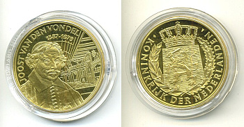 НИДЕРЛАНДЫ МЕДАЛЬ ДЖУСТ ВАН ДЕН ВОНДЕЛЬ (1587-1679) UNC 06-130-44