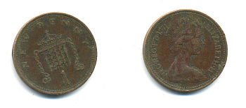 Великобритания 1 пенни 1971 Елизавета II (1952-2022) KM 915, Spink 4237 (B1) бронза 177-569