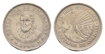 Никарагуа 10 сентаво 1964 KM 17.2 медно-никель 4640-1015