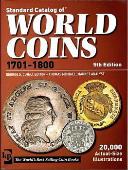 Standard Catalog of World Coins 1701-1800 , 5th Edition Бумажный носитель, очень немного б/у 6-6-54