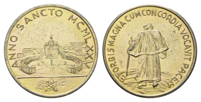 Ватикан медаль "Мир во всём мире" 1975 Площадь Святого Петра, диаметр 27,5 мм, вес 8,3 гр медно-никель 4670-1031