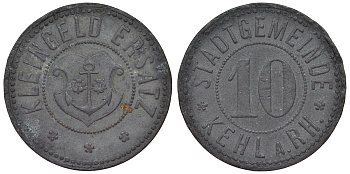 Кель-на-Рейне 10 пфеннигов ND  Funck 235.4, Men18 16127.3 цинк     4119-851