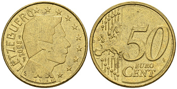 Люксембург 50 евроцентов 2008 KM 80 нордик 4148-745