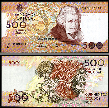 Португалия 500 эскудо 1994 Жозе Шавьер Мозинью да Силвейра Pick 180 g (1)  бумага  UNC (пресс) 6294-75-3-2