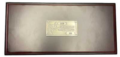 Сомали набор из 4 монет 2006 Дикая природа Африки 2006, слоны, 250, 500, 1000, 2000 шиллингов (1/4 oz, 1/2 oz, 1 oz, 2 oz), в оригинальной деревянной коробке с сертификатом №006, тираж 2000 экз. KM 197, 198, 199, 195а серебро PROOF 3-5-2-51