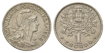 Португалия 1 эскудо 1952 KM 578 никель латунь 4675-324