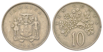 Ямайка 10 центов 1969 KM 47 медно-никель 4612-911