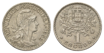 Португалия 1 эскудо 1952 KM 578 никель латунь 4675-324