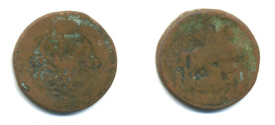 РОССИЯ 1 КОПЕЙКА 1759 медь 61-524