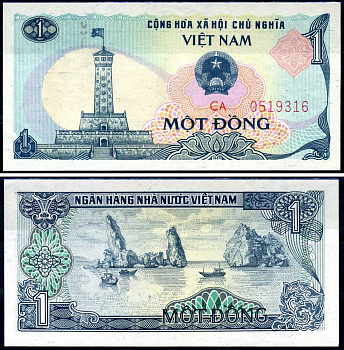 Вьетнам 1 донг 1985 серия CA Pick 90 бумага UNC (пресс) 446-56-1