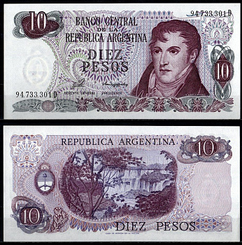Аргентина 10 песо ND (1976) Pick 300 бумага UNC (пресс) 6280-58-1-1