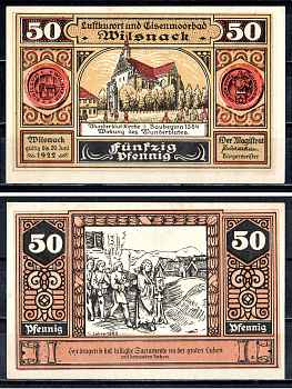 Вильснак (Пруссия, Бранденбург) 50 пфеннигов 1922 2193-50-3-1